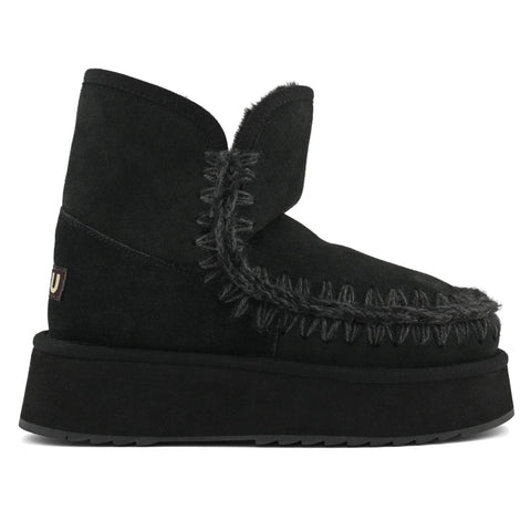Platform boot suede