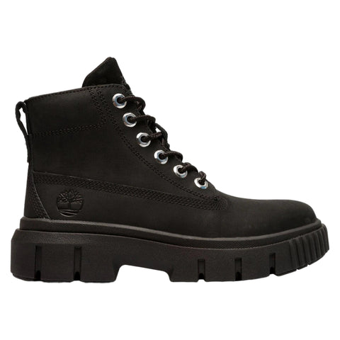GREY MID LACE BOOT BLACK