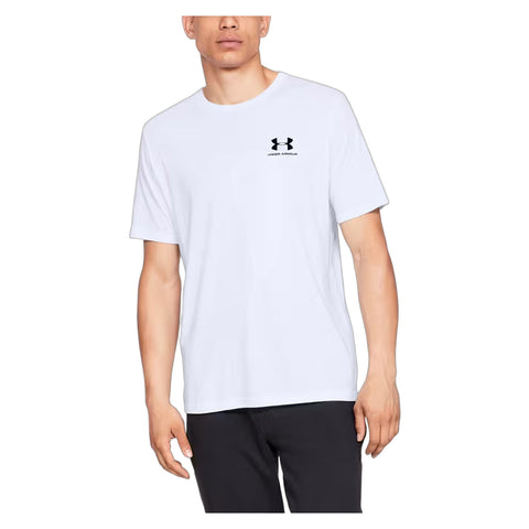UA M L CHEST LOCKUP SS MFO White