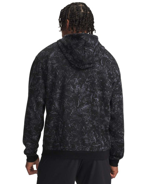 Rival Fleece Printed Hoodie Black | Green Citrine