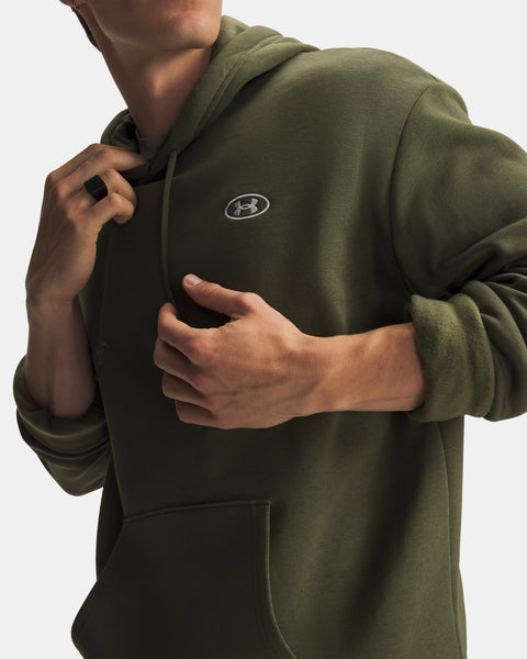 UA Rival Flc Hoodie Green | Marine OD Green