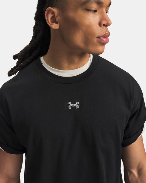 UA Heavyweight Metal Logo SS Black | Silver