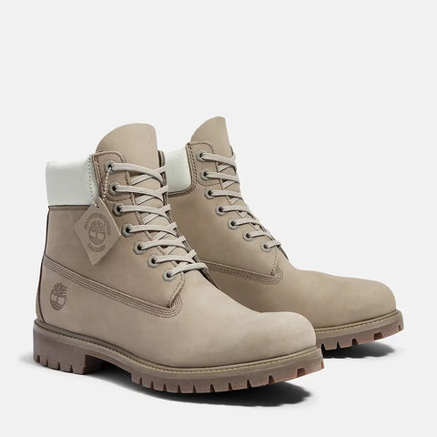 Premium 6 Inch Lace Up Waterproof Boot Medium Grey Light Green