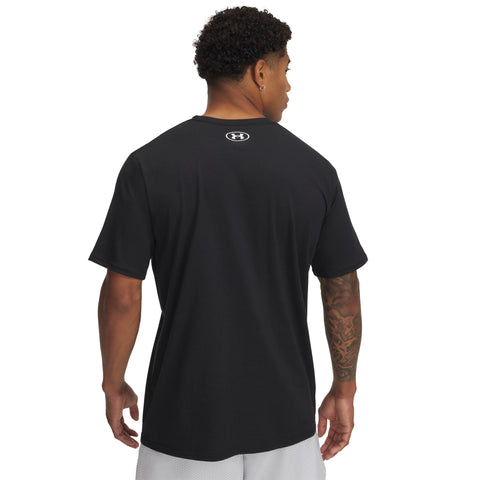 UA Camo Chest Stripe SS Black | Marine OD Green