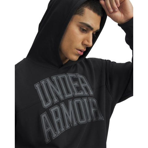 UA Rival LW Graphic Hoodie Black
